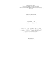 FINANCIRANJE JEDINICA LOKALNE SAMOUPRAVE TE NJIHOVA ULOGA U RAZVOJU GOSPODARSTVA