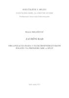 ORGANIZACIJA RADA U ELEKTROENERGETSKOM POGONU NA PRIMJERU POGONA KBC- a SPLIT