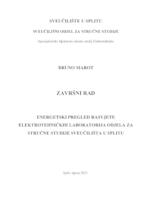 ENERGETSKI PREGLED RASVJETE ELEKTROTEHNIČKIH LABORATORIJA ODJELA ZA STRUČNE STUDIJE SVEUČILIŠTA U SPLITU