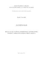 REGULACIJA NAPONA SINKRONOG GENERATORA POMOĆU FREKVENCIJSKOG PRETVARAČA