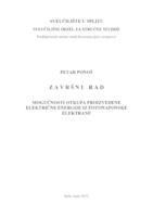 MOGUĆNOSTI OTKUPA PROIZVEDENE ELEKTRIČNE ENERGIJE IZ FOTONAPONSKE ELEKTRANE