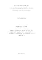 UTJECAJ OBNOVLJIVIH IZVORA NA OPTEREĆENJE ELEKTROENERGETSKOG SUSTAVA