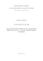 SOLARNI FOTONAPONSKI SUSTAV KOJI PRATI KRETANJE SUNCA-ANALIZA PROIZVODNJE ENERGIJE