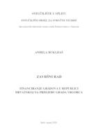 FINANCIRANJE GRADOVA U REPUBLICI HRVATSKOJ NA PRIMJERU GRADA VRGORCA
