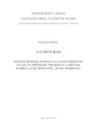 FOND EUROPSKE POMOĆI ZA NAJPOTREBITIJE (FEAD) NA PRIMJERU PROJEKTA CARITASA DUBROVAČKE BISKUPIJE "RUKE DOBROTE"