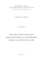 PROVJERA PRIJENOSNE MOĆI VISOKONAPONSKOG AC PODMORSKOG KABELA NA MJEŠOVITOM VODU