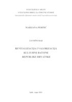 prikaz prve stranice dokumenta REVITALIZACIJA I VALORIZACIJA KULTURNE BAŠTINE REPUBLIKE HRVATSKE