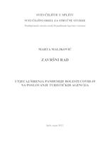 prikaz prve stranice dokumenta UTJECAJ ŠIRENJA PANDEMIJE BOLESTI COVID-19 NA POSLOVANJE TURISTIČKIH AGENCIJA