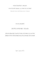 prikaz prve stranice dokumenta FINANCIRANJE  NASTAVNOG ZAVODA ZA JAVNO ZDRAVSTVO SPLITSKO-DALMATINSKE ŽUPANIJE