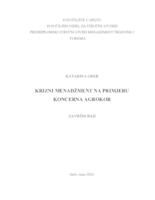 prikaz prve stranice dokumenta KRIZNI MENADŽMENT NA PRIMJERU KONCERNA AGROKOR