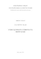 prikaz prve stranice dokumenta UTJECAJ STILOVA VOĐENJA NA MOTIVACIJU