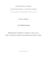 prikaz prve stranice dokumenta PRIHODI OD TURIZMA I NJIHOV UTJECAJ NA BRUTO DOMAĆI PROIZVOD REPUBLIKE HRVATSKE