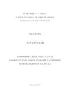 prikaz prve stranice dokumenta EKONOMSKO-EKOLOŠKI UTJECAJ ISKORIŠTAVANJA VODNE ENERGIJE NA PRIMJERU HIDROELEKTRANE MILJACKA