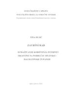 prikaz prve stranice dokumenta ISTRAŽIVANJE KORIŠTENJA INTERNET TRGOVINE NA PODRUČJU SPLITSKO-DALMATINSKE ŽUPANIJE
