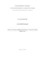 prikaz prve stranice dokumenta BAZA ZNANJA OBRAZOVANJA U NASTAVNOM PROCESU